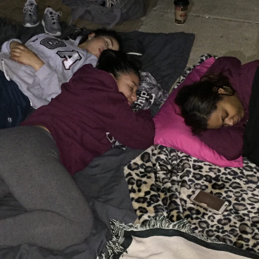 Students slept outside for a night to raise awareness for homelessness. - Photo courtesy of Mandi Cruz